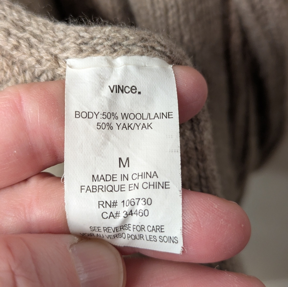 VINCE Wool/Yak Blend Sweater - Picture 5 of 9